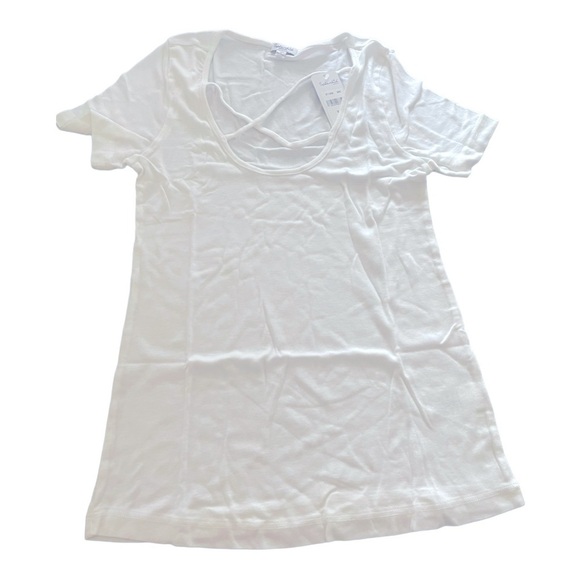 SPLENDID X 1 Cross Front Tee in WHITE - Picture 2 of 9
